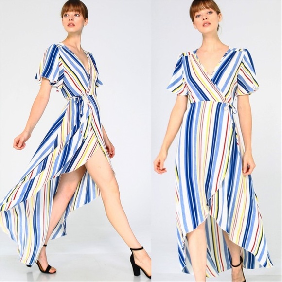 MODA ME COUTURE Dresses & Skirts - DRESS SUMMER VIBES STRIPES DRESS